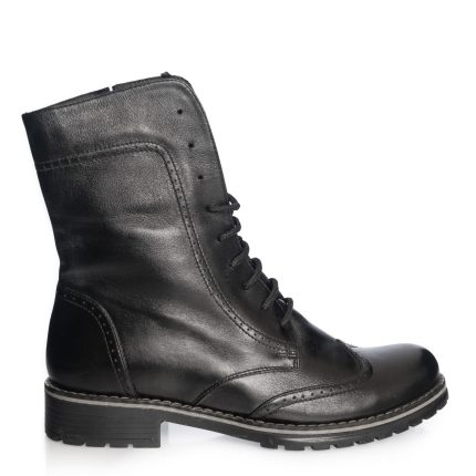 Ghete dama din piele naturala - Negru - BC4 N