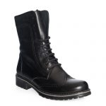 Ghete dama din piele naturala - Negru - BC4 N