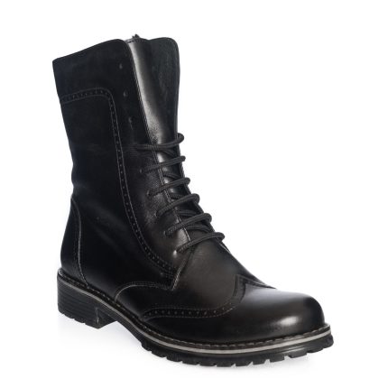 Ghete dama din piele naturala - Negru - BC4 N
