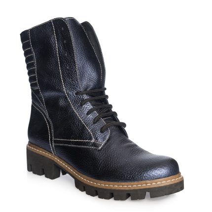 Bocanci dama din piele naturala - Blu Metalizat - BC15 BM