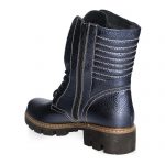 Bocanci dama din piele naturala - Blu Metalizat - BC15 BM