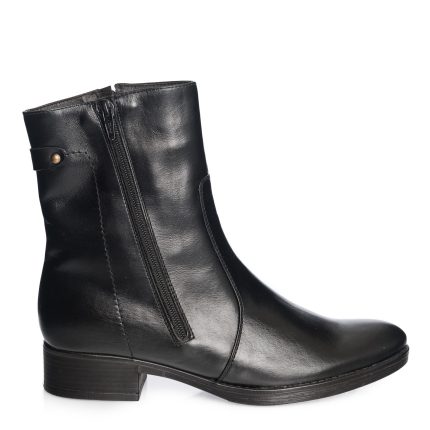 Ghete dama din piele naturala - Negru Box - GX19 NB