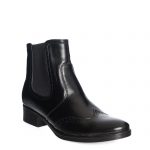 Ghete dama din piele naturala - Negru Box - GX22 NB