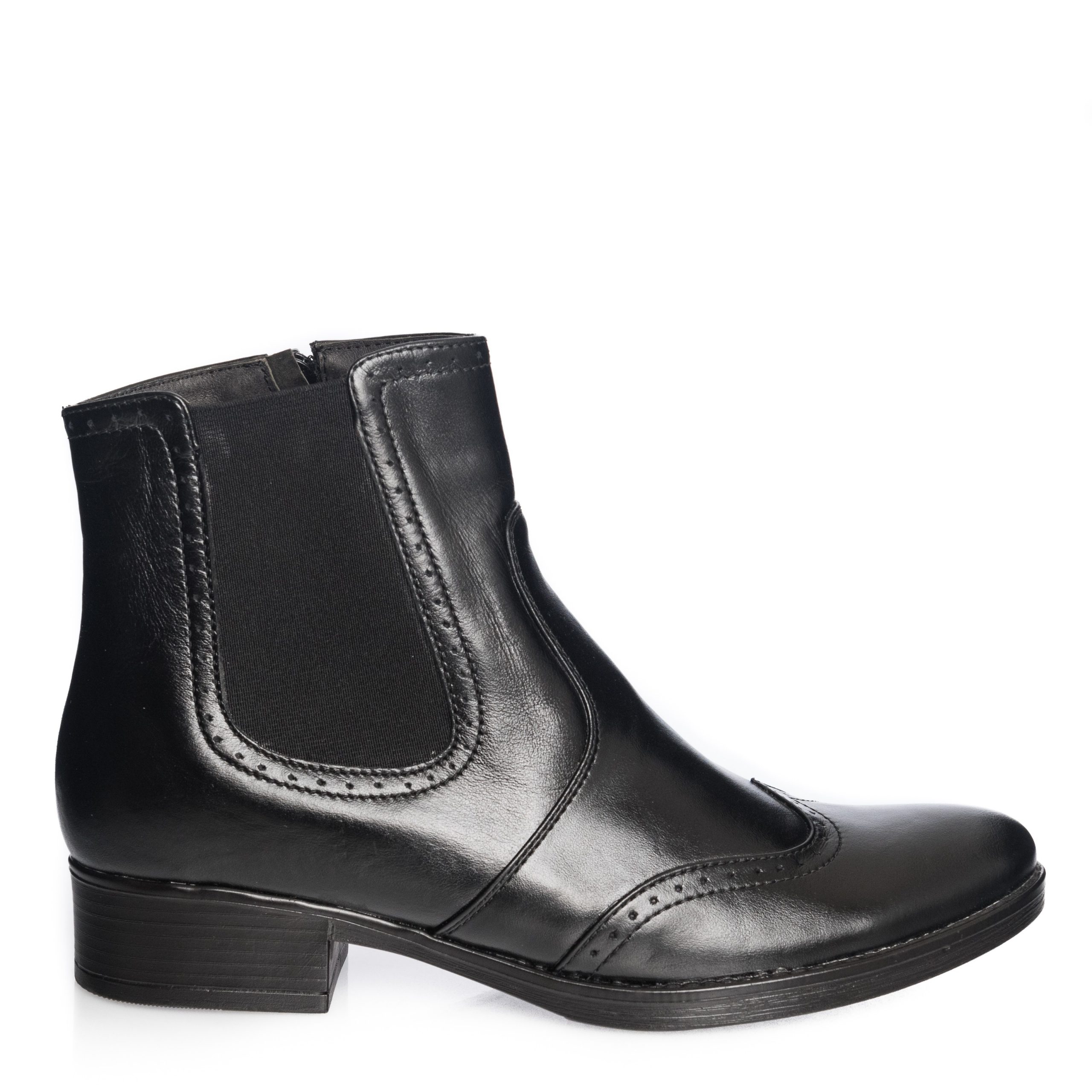 Ghete dama din piele naturala - Negru Box - GX22 NB Ghete dama din piele naturala - Negru Box - GX22 NB