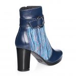 Ghete dama din piele naturala - Blu Box + Mozaic - GX25 BBD