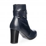 Ghete dama din piele naturala - Blu Box + Croco - GX25 BBC