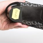 Ghete dama din piele naturala - Negru Antilopa + Flori - GX25 NAF