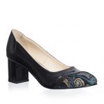 Pantofi dama din piele naturala - Negru Varf Sal - 03 NVS