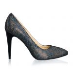 Pantofi dama stileto din piele naturala - Pietre Colorate - 2691 NSC