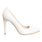 Pantofi dama stileto din piele naturala - Alb - 2691 A