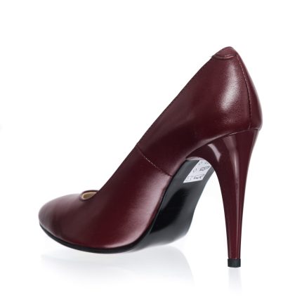Pantofi dama din piele naturala - Bordo Box - 2691 BOB