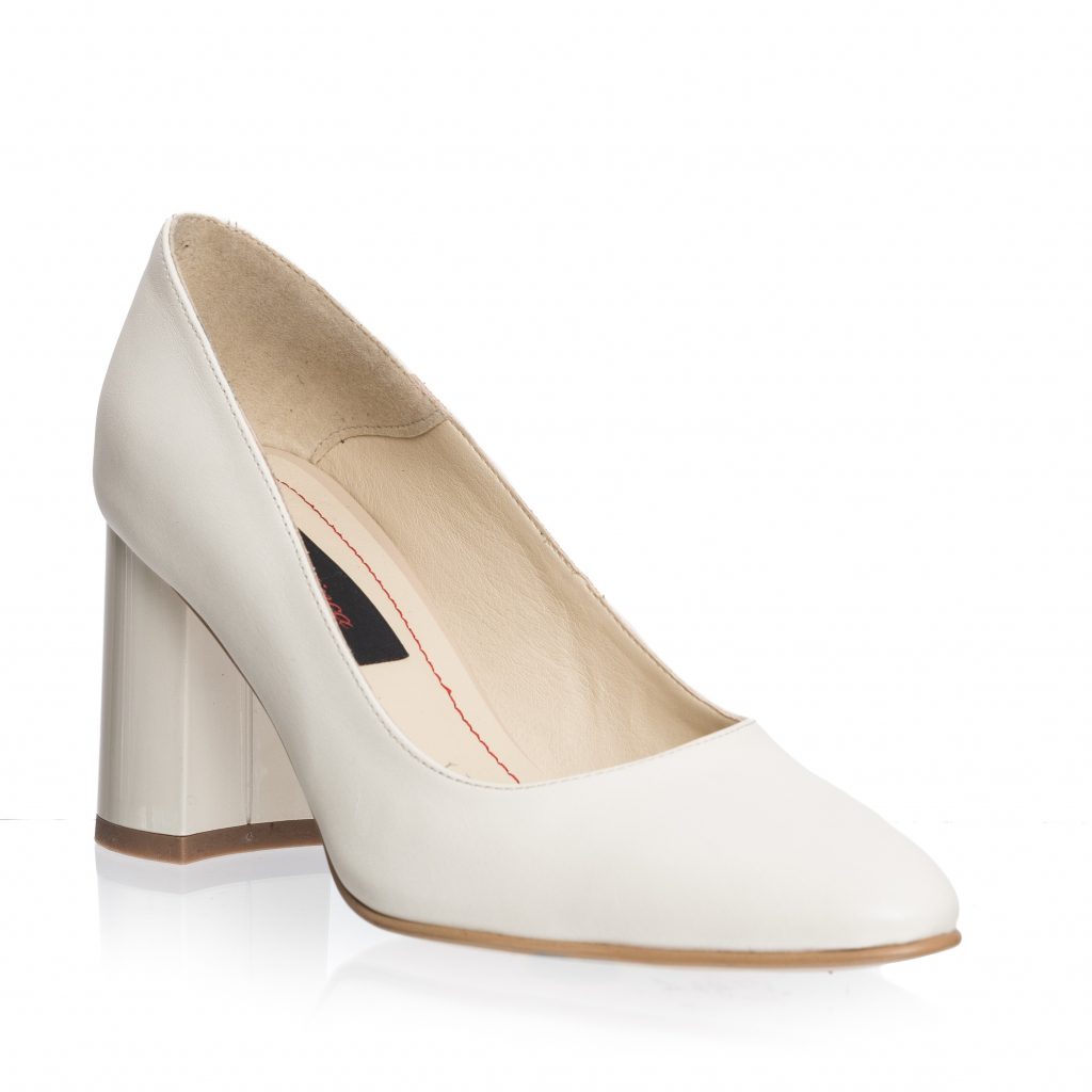 Pantofi dama din piele naturala - Bej - R11 B