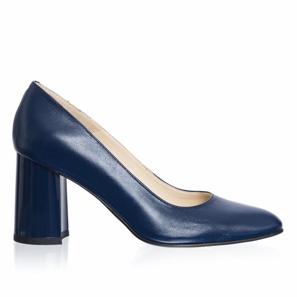 Pantofi dama din piele naturala - Albastru Box - R11 AB