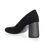 Pantofi dama din piele naturala - Negru Antilopa - R11 NA