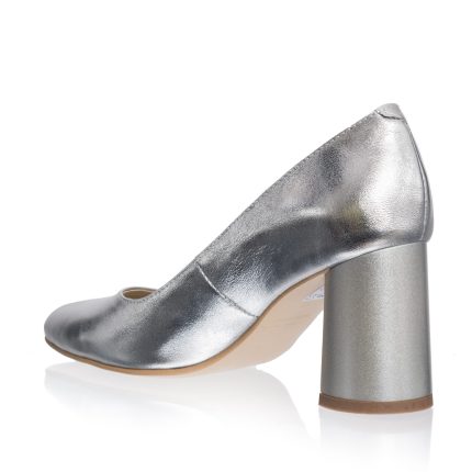 Pantofi dama din piele naturala - Argintiu Sidef - R11 AS