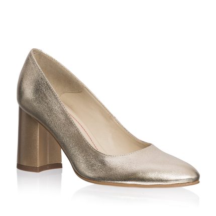 Pantofi dama din piele naturala - Auriu - R11 AU