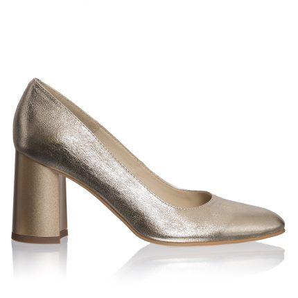 Pantofi dama din piele naturala - Auriu - R11 AU
