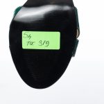 Sandale dama din piele naturala - Verde cu Negru - S4 VN