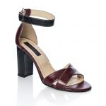 Sandale dama din piele naturala - Bordo - S4 BON