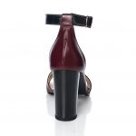 Sandale dama din piele naturala - Bordo - S4 BON