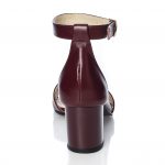 Sandale dama din piele naturala - Bordo - S4 BO