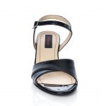 Sandale dama din piele naturala - Negru Box + Lac - S2 NBL