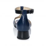 Sandale dama din piele naturala - Bleumarin cu Negru - S1 BN