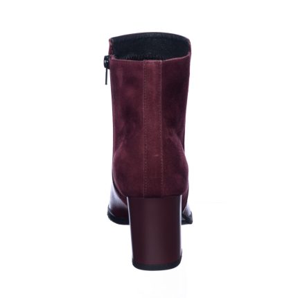 Ghete dama din piele naturala - Bordo Box + Antilopa - GX31 BBA
