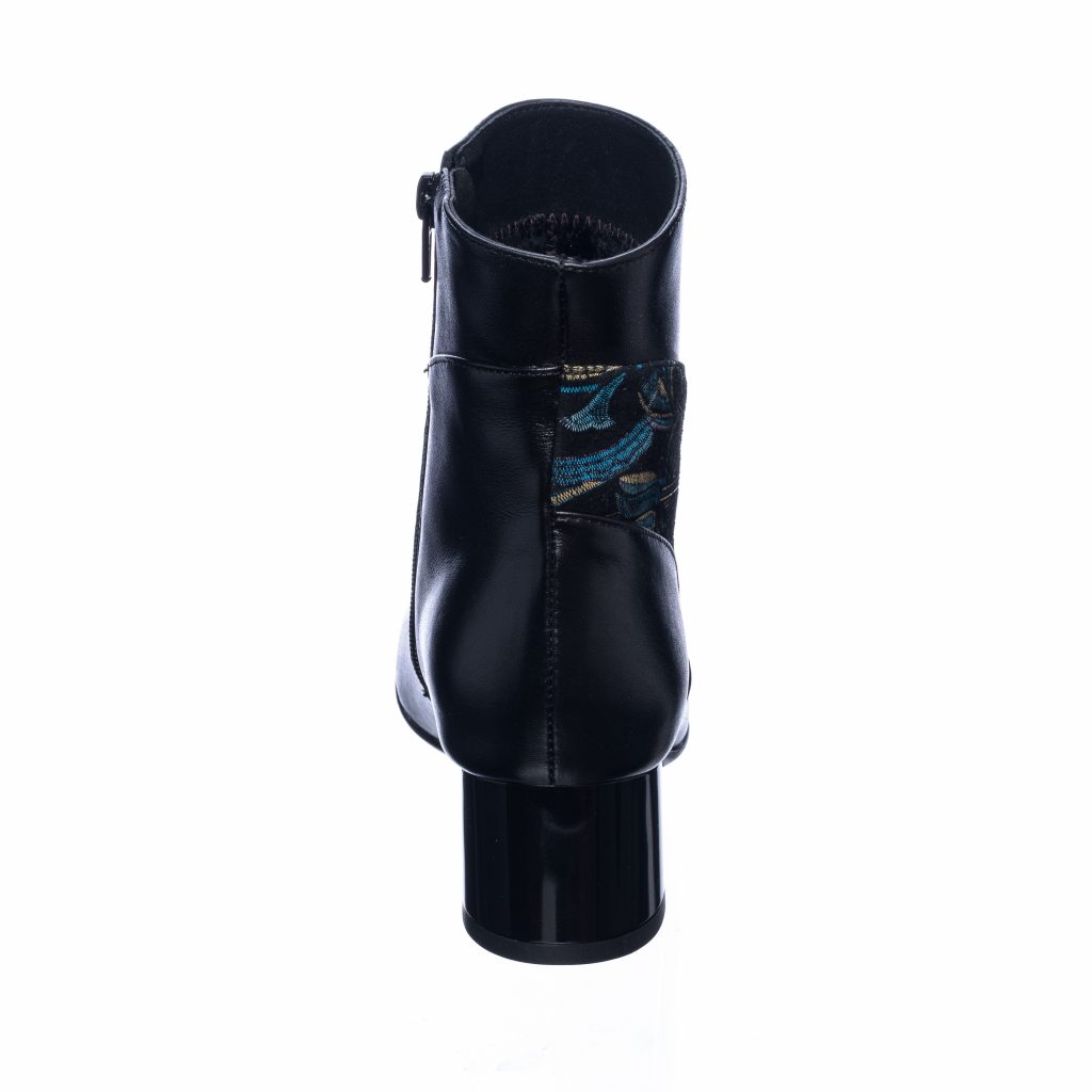 Ghete dama din piele naturala - Negru cu Sal Negru - GX50 NSN