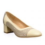 Pantofi dama din piele naturala - Bej Poney - 315 BP