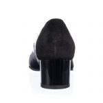 Pantofi dama din piele naturala - Negru Lac + Antilopa - 315 NLA