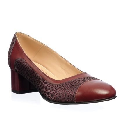 Pantofi dama din piele naturala - Bordo Poney - 315 BOP