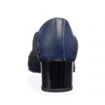 Pantofi dama din piele naturala - Bleumarin + Blu Straveziu - 505 BBS