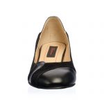 Pantofi dama din piele naturala - Negru cu Antilopa - 505 NA