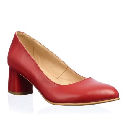 Pantofi dama din piele naturala - Rosu - A2 R