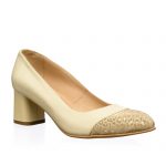 Pantofi dama din piele naturala - Bej Varf Poney - A3 BVP