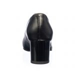 Pantofi dama din piele naturala - Negru Varf Cercuri Galbene - A3 NVCG