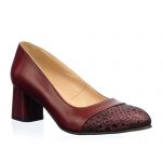 Pantofi dama din piele naturala - Bordo Varf Poney - A3 BOVP
