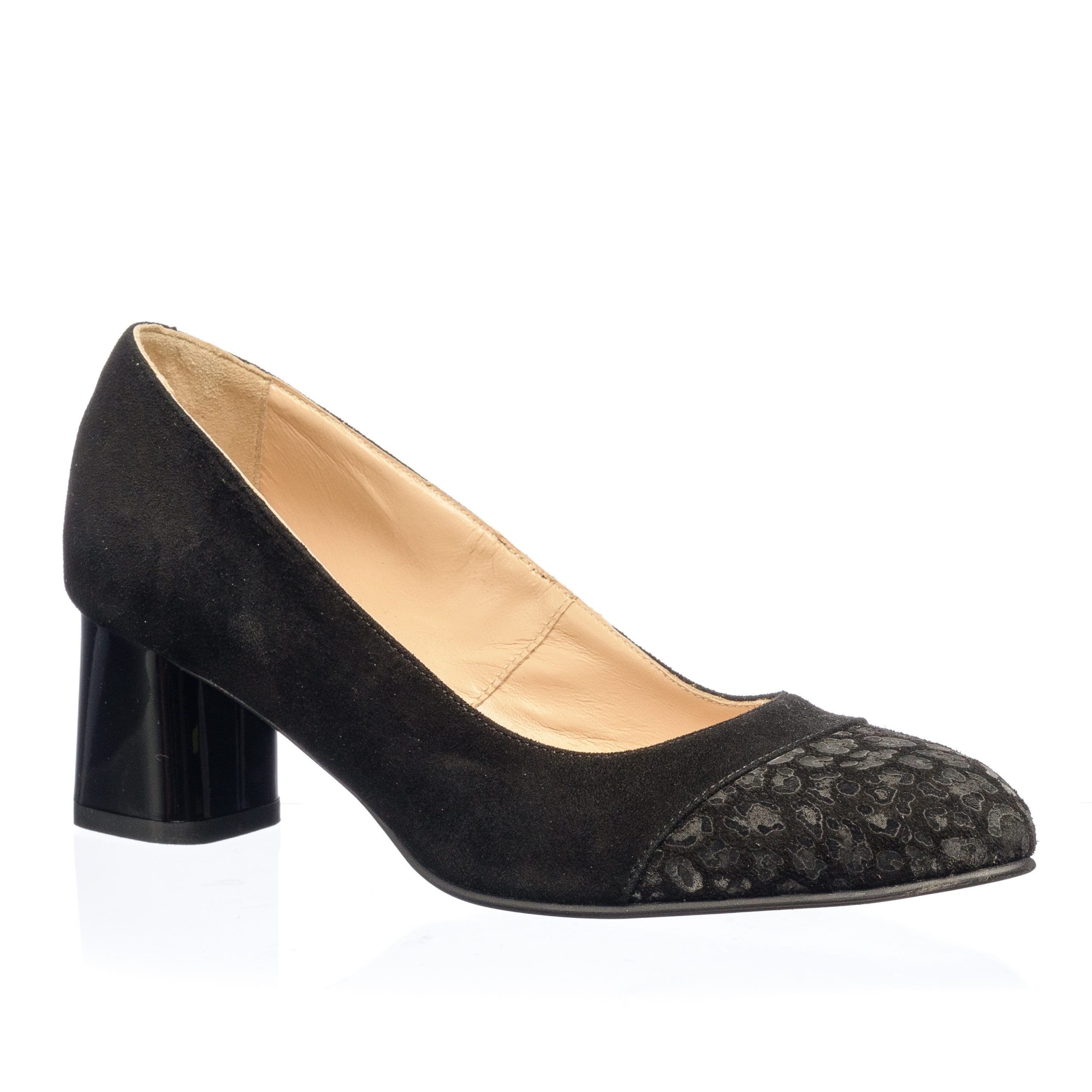 Pantofi dama din piele naturala - Negru Antilopa Varf Poney - A3 NAVP Pantofi dama din piele naturala - Negru Antilopa Varf Poney - A3 NAVP
