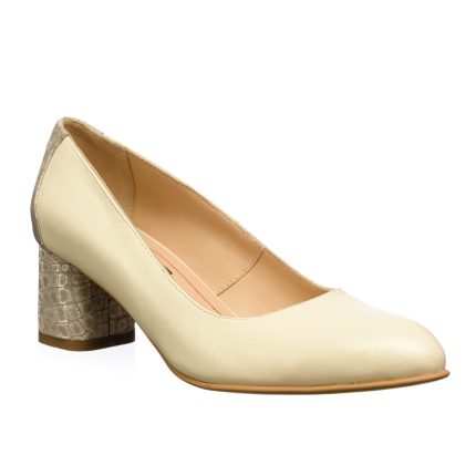 Pantofi dama din piele naturala - Bej Poney Bej - A4 BPB