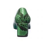 Pantofi dama din piele naturala - Verde Sarpe Verde - A4 VSV