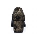 Pantofi dama din piele naturala - Negru Sarpe Negru - A4 NSN
