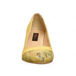 Pantofi dama din piele naturala - Galben Pictura - A5 GP
