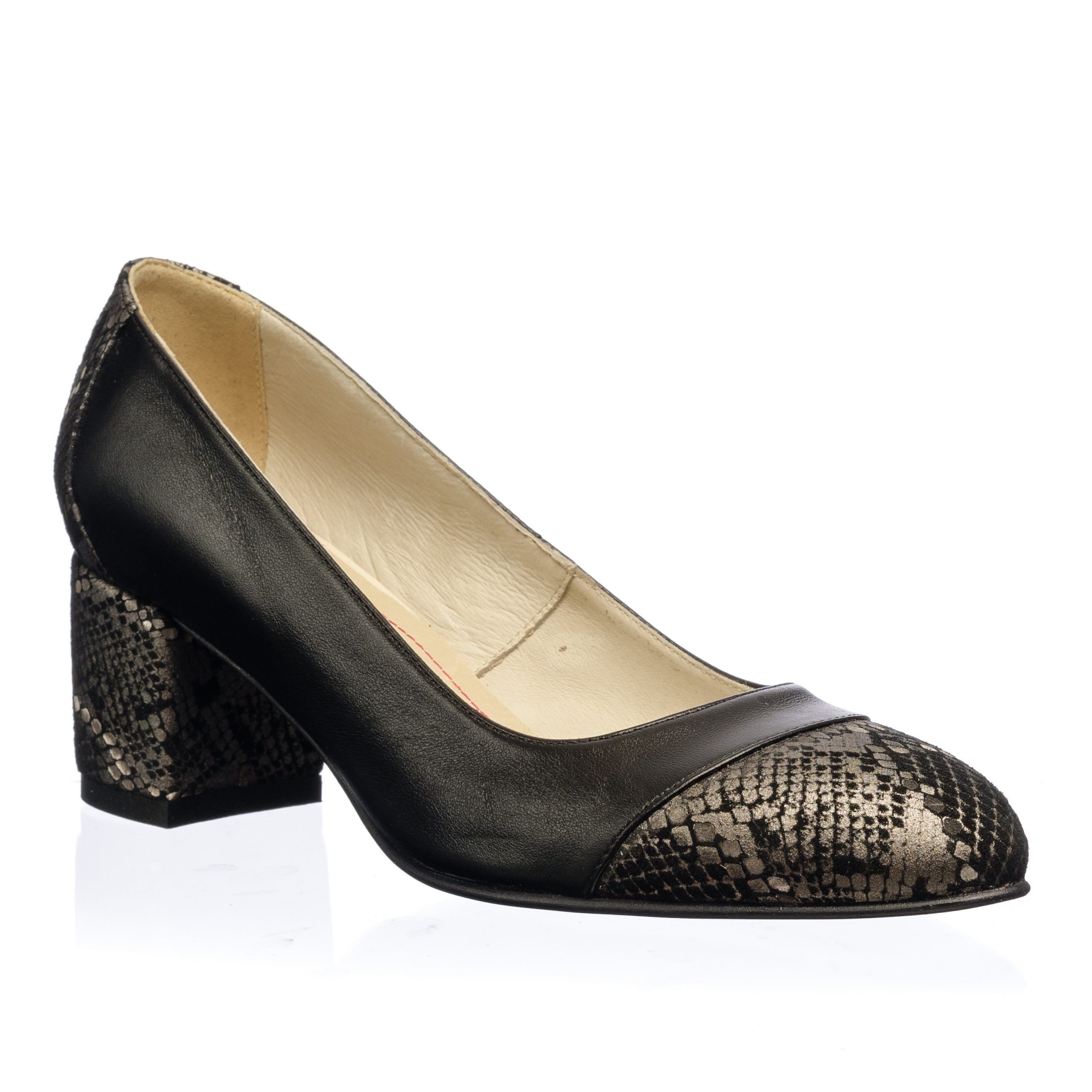 Pantofi dama din piele naturala - Negru Sarpe Negru - A5 NSN Pantofi dama din piele naturala - Negru Sarpe Negru - A5 NSN