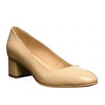 Pantofi dama din piele naturala - Lac Nude - A6 LN