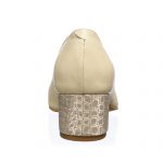 Pantofi dama din piele naturala - Bej toc Pietricele - A6 BP