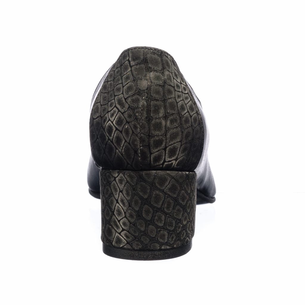 Pantofi dama din piele naturala - Negru Pietricele Negre - A7 NPN