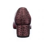 Pantofi dama din piele naturala - Bordo Pietricele - A7 BOP