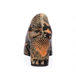 Pantofi dama din piele naturala - Sarpe Galben - R7 SG