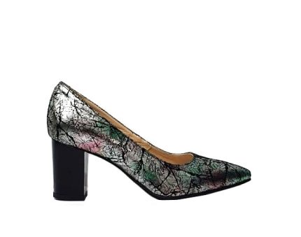 Pantofi dama din piele naturala - Verde Straveziu - A9 VS